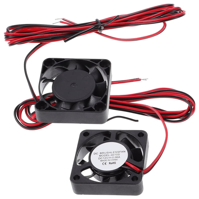 MasteelfCA 2Pcs 12V 4410 Blow Fan Cooler Radial Cooling Fan Bearing Front Radiator 3D Printer Parts (Black)