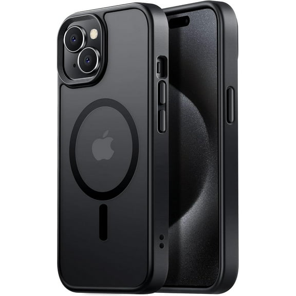 for iPhone 15 Plus&iPhone 14 Plus Phone Case Fits MagSafe 10FT Drop Resistant Matte Skin Feeling Back Cover for iPhone 15 Plus&iPhone 14 Plus Case，Black
