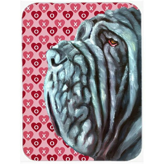 Neapolitan Mastiff Hearts Love And Valentines Day Mouse Pad, Hot Pad & Trivet