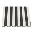 thumbnail image 2 of Awntech 4.375 ft Dallas Retro Fixed Awning Acrylic Fabric, Black/White Stripe, 2 of 2