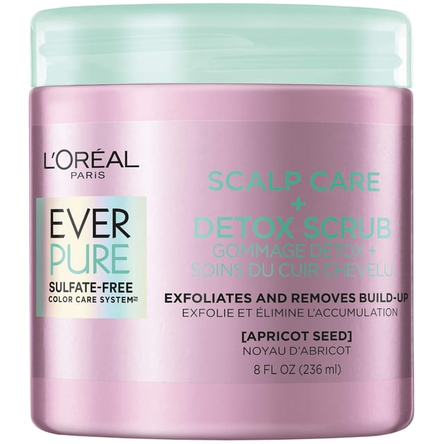 Exfoliante desintoxicante L'Oreal Paris EverPure para cuidado del cuero cabelludo y desintoxicante, 240 ml