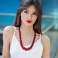 thumbnail image 4 of Collar de Perlas Gruesas Uxcell, Collar de Perlas de Madera Redondas, Collar de Perlas Grandes para Mujeres y Hombres, Joyería Hecha a Mano, Accesorios de Moda, Negro, 4 of 6