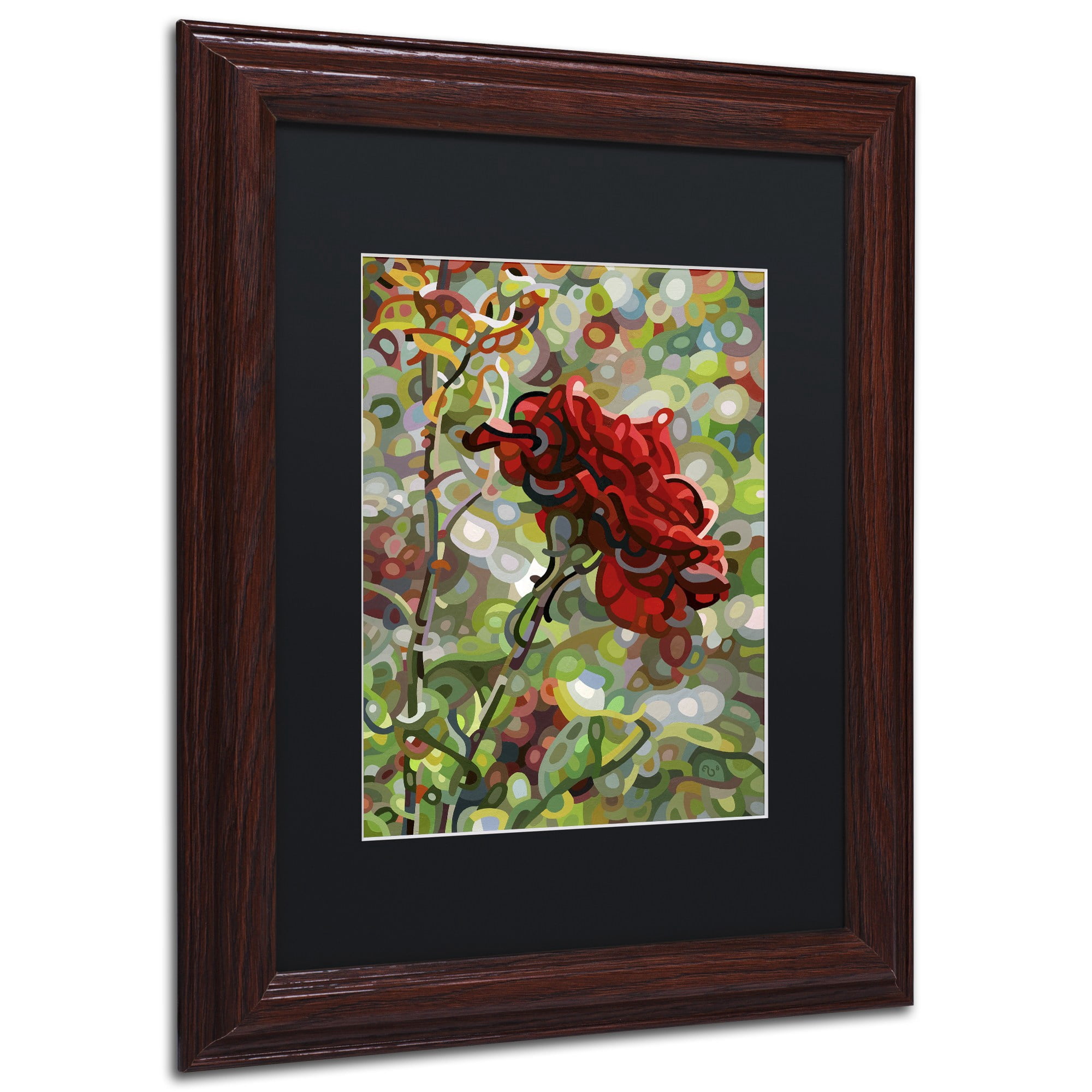 Mandy Budan 'Last Rose Of Summer' Black Matted Framed Art