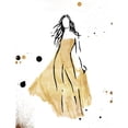 thumbnail image 3 of OnRei 15x18 Black Modern Framed Museum Art Print Titled - Form Dress Gold, 3 of 5