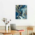 thumbnail image 3 of Nawypu Blue Abstract Wall Art Prints Blue and Gold Marble Painting Abstract Blue Artwork Blue and Gold Marble Canvas Wall Art Blue Abstract Posters Marble Abstract Art for Living Room, 3 of 5