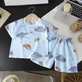 thumbnail image 2 of Toddler Boy Summer Clothes Funny Letter T Shirt Elastic Waist Pockets Shorts Set 2 Piece Outfit,Functional Pockets 6-12 Months 12-24 Months 2t 3t 4t 5t 6t 7t 8t 9t Children 2-3 Years, 2 of 6