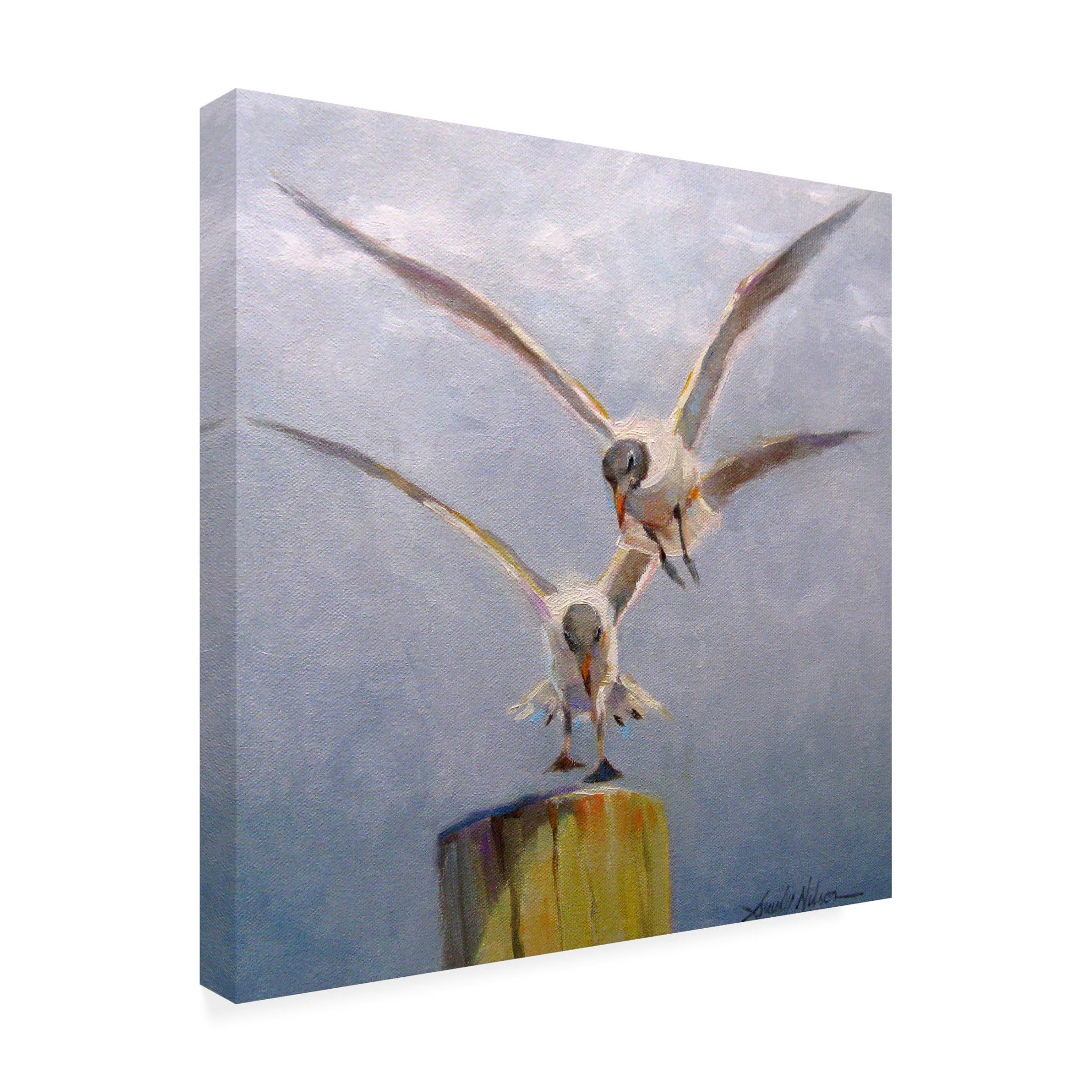 Canvas Wall Art - Sandy Nelson 'Post Position' Wall Art for Living Room, Bedroom, or Office Décor by Trademark Fine Art - 35 x 35 Inches