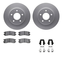 Dynamic Friction Company Rear Geospec Brake Rotors with 5000 Advanced Brake Pads includes Hardware 4512-52023