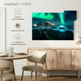 thumbnail image 5 of Elephant Stock Stunning Lofoten Aurora Borealis Wall Art - Horizontal Canvas Wall Art - Living Room Wall Decor - Nature Canvas - Teal And Turquoise Decor - 24" x 16", 5 of 8
