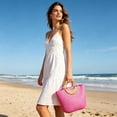 thumbnail image 6 of Kieccall Large Capacity Straw Woven Tote Bag Summer Beach Handbag for Women Gift, 6 of 6