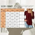 thumbnail image 3 of TEMOFON Women Blouses Fall Casual Long Sleeves Tops Comfy Loose Fit Square Neck Winered T Shirts for Women Size M, 3 of 3