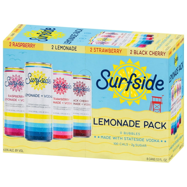 Surfside Lemonade + Vodka Variety 8 Pack - Walmart.com