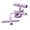 Purple, variant on Sit Up Bar with Dual Suction Cups, 3-Level Adjustable Height Ab Workout Equipment for Home Gym, Double-Layer NBR Foam Pad for Foot Holder, Portable Core Strength Trainer for Men Women