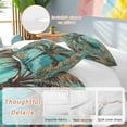 thumbnail image 2 of 3 Piece Boho Coastal Beach Duvet Cover Set Full Size,Microfiber Comforter/Quilt Cover with Corner Ties and 2 Pillowcases,Summer Ocean Tropical Tree Flower All Season Soft Bedding with Zipper Closure, 2 of 8