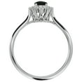 thumbnail image 3 of SuperJeweler 2/3 Carat Oval Shape Black Onyx and Halo Diamond Ring In Sterling Silver For Women, 3 of 6