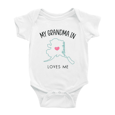 

My Grandma In Alaska Loves Me Baby Clothing For Boy Girl Bodysuits 18-24 Months
