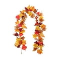 thumbnail image 2 of Fall Garland Decor - 68.9" Pumpkin & Maple Leaf Hanging Vine for Fireplace & Staircase, 2 of 7