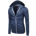 thumbnail image 1 of FashionOutfit Men's Basic Solid Light Weight Hoodie Jackets, 1 of 3