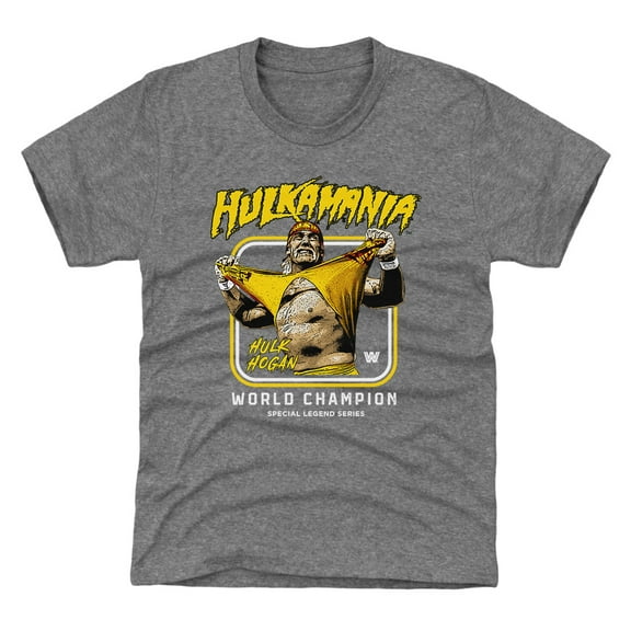 Youth 500 Level Gray Hulk Hogan Hulkamania T-Shirt