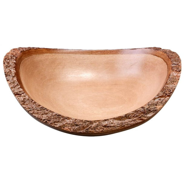 Wooden Oval Decorative Bowl