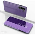 thumbnail image 2 of Mirror Case for Samsung Galaxy S23+ Plus (NOT S23) Support Wireless Charging, Smart Clear View Cover Ultra Thin with Kickstand Flip Phone Case for Samsung Galaxy S23 Plus 5G QH Purple, 2 of 10