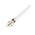 thumbnail image 2 of INSPIRE CHIC Women Skinny PU Leather Belt, Thin Waist Belts with Gold Metal Buckle White, 2 of 6