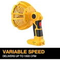 thumbnail image 4 of Portable Tent Fan for Dewalt 20V Li-ion Battery with 9W LED Light Jobsite Fan, 4 of 8