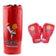 thumbnail image 2 of Juego de saco de boxeo para hogares infantiles, guantes de entrenamiento de MMA, cuero PU rojo, 2 of 9