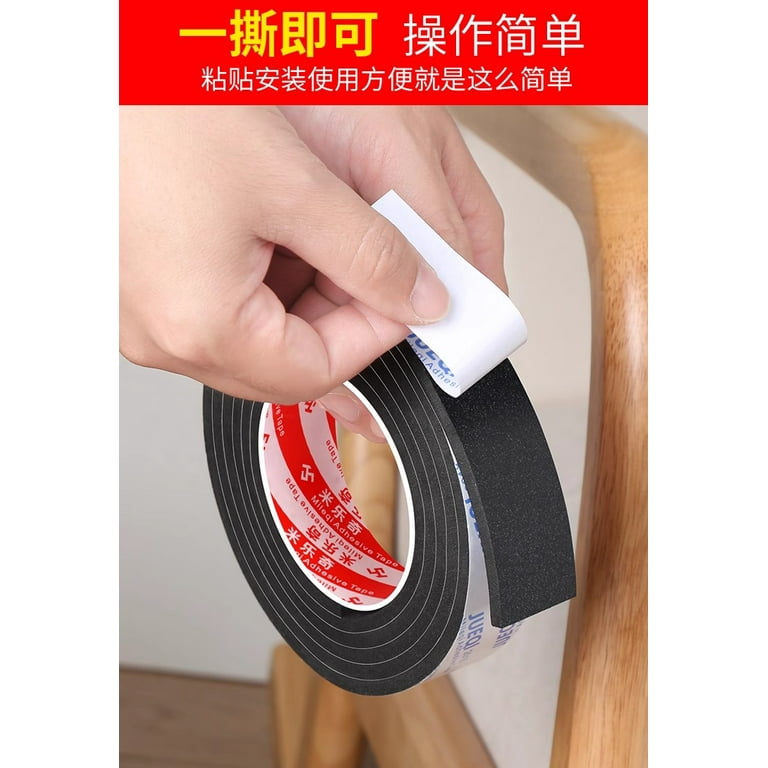 High Density Foam Tape Waterproof Sealing Strip CR Strips Neoprene  Single-Sided Adhesive EVA Seal 1/2in X 1/4in X26Ft 