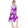 thumbnail image 4 of Sakkas Neja Women's Casual Maxi Summer Sleeveless Loose Fit Tie Dye Tank Dress - 19289-Purple - One Size Regular, 4 of 5