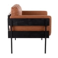 thumbnail image 2 of LumiSource Kari Farmhouse Accent Chair, Camel/Black, 2 of 8