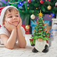 thumbnail image 2 of Lighted Christmas Gnomes Tree, 8 Inch Faceless Old Man Ceramic Christmas Tree, Mini Prelit Hand Painted Christmass Trees That Light Up, DIY Resin Gnomes Ornament for Tabletop Home Room(1pc), 2 of 8
