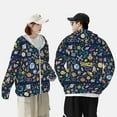 thumbnail image 6 of Gaeub Colorful Space Men's and Women's UPF 50+ Long-Sleeved Sun Protection Clothing, Fishing Shirt Long Sleeve Zip - XX-Large, 6 of 9