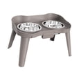 thumbnail image 2 of Comederos elevados para perros con patas antideslizantes, 2 comederos de acero inoxidable y comederos dobles elevados. M, 2 of 8