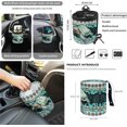 thumbnail image 4 of Jeiento Sea Turtle 12 PCS Front Car Seat Cover Full Set, with Steering Wheel Cover Seat Belt Pad Cover Armrest Box Mat Trash Bin Rear View Mirror Cover Keychain Air Vent Bag Southwest Aztec Teal, 4 of 7