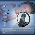 thumbnail image 3 of Music bedside light with wireless charger, phone holder, dimmable wireless charging light,Black, 3 of 5
