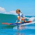 thumbnail image 5 of Gymax 6ft Surfing Body Board  w/ 3 Removable Fins Safety Leash Red, 5 of 10