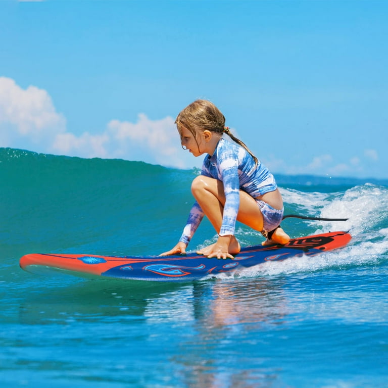 Gymax 6ft Surfing Body Board w/ 3 Removable Fins Safety Gymax 6ft Surfing Body Board w/ 3 Removable Fins Safety