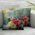 thumbnail image 3 of Creowell Hawaii Plumeria Flowers Pillow Covers Frangipani Blossom Print Throw Pillows White, 3 of 5