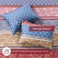 thumbnail image 5 of Regency Heights Boho Floral 2 Piece Quilt Set, Lightweight Reversible Patchwork Quilt Bedding Set with Pillowcases, Soft Breathable Bedspread for All Season, Red, Twin, 5 of 7