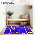 thumbnail image 3 of ODIKA 4'x6' Machine Washable Non-Slip Area Rug, Hopscotch ABC Learning Grid with Number Integration Pathway High Traffic Rug, Blue, 689079, 3 of 7