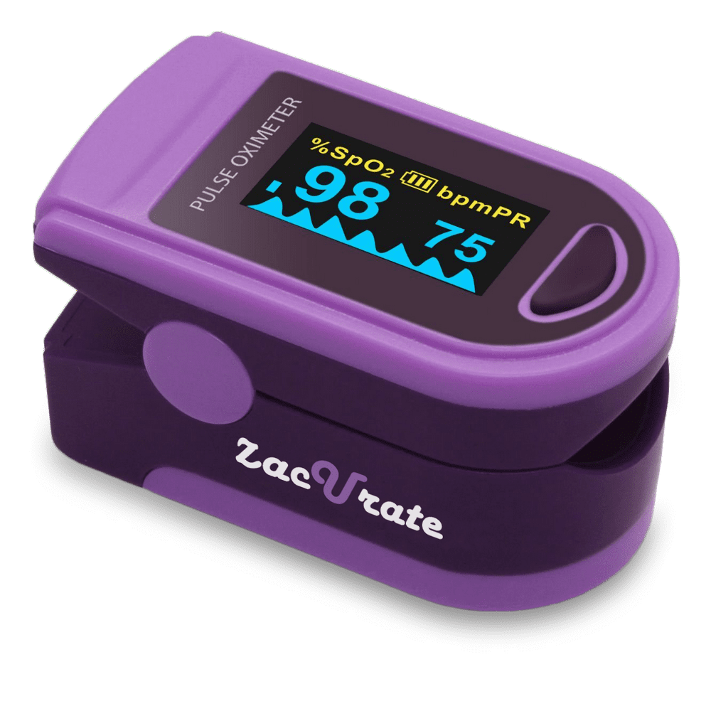 Zacurate Pro Series 500D Deluxe Fingertip Pulse Oximeter Blood Oxygen Saturation Monitor with