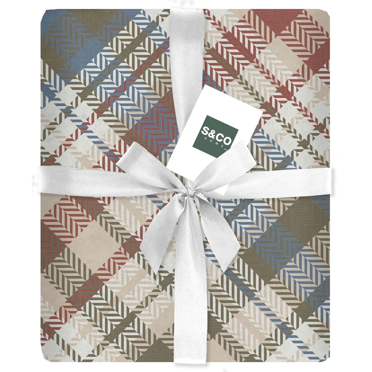 Heavyweight Printed Throw Simple Plaid