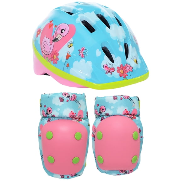 Kent Flamingo Toddler Bike Helmet and Pad Combo for Ages 18 months  