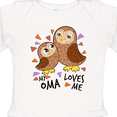 thumbnail image 4 of Inktastic My Oma Loves Me Cute Owl Family Boys or Girls Long Sleeve Baby Bodysuit, 4 of 5