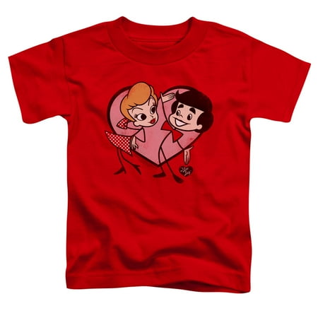 

I Love Lucy - Cartoon Love - Toddler Short Sleeve Shirt - 3T