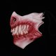 thumbnail image 5 of máscara halloween2021Nueva llegada Máscara de media cara con dientes de zombi Variación Máscara de terror (gris), 5 of 13