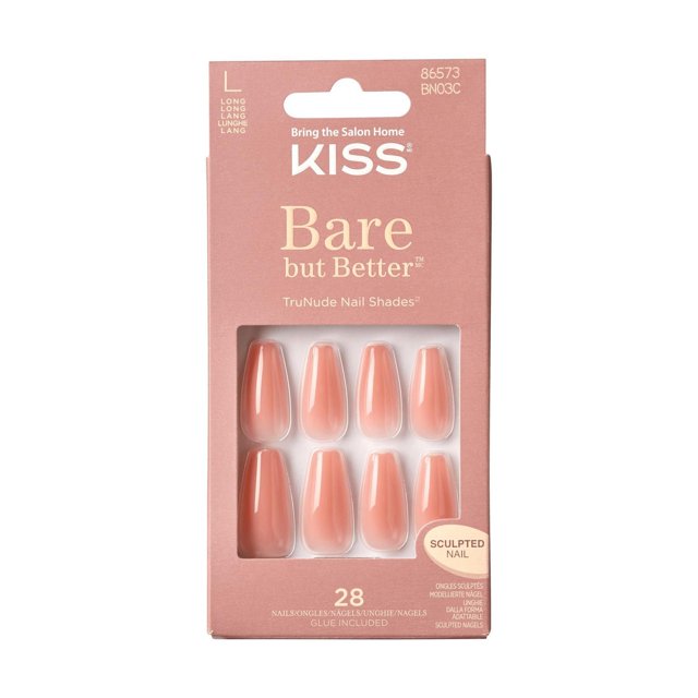 KISS Bare but Better Nails - Fake Nail, Short