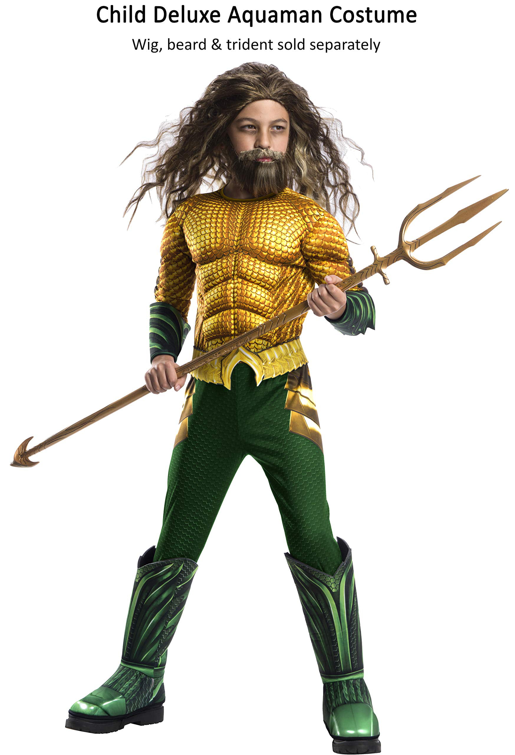 Aquaman Movie Child Deluxe Boy's Halloween Fancy-Dress Costume for Child, (4-6) - Walmart.com