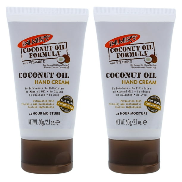 Coconut Oil Hand Cream Pack of 2 by Palmers for Unisex 2.1 oz Cream
